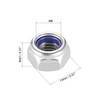 sourcing map Hex Lock Nuts - M8 x 1.25mm Stainless