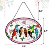 Huray Rayho Birds On A Branch Stained Glass Ornament, 9.5''x6.7''