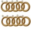 35mm x 54mm Beech Curtain Rings Effect Drapery Pole Rod