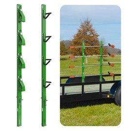 ELITEWILL 4 Place Weedeater Rack for Open Trailers Trimmer Rack Weed Eater Racks for Trailer Landscape Truck Holder Lawn Equipment Accessories w/Lock