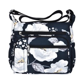 HERCMNOY - Bolso bandolera para mujer, con múltiples bolsillos, para mujer, Peonía