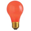 Satco S6090 25 Watt A19 Incandescent Light Bulb, Ceramic Red