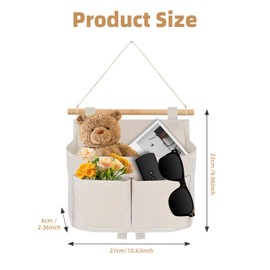 Hanging Organiser Camping, Storage Bag for Hanging on the Wall, Hanging on the Door, Wall Mount, Organiser, File Magazine, Waterproof, Cotton Fabric, Living Room, Bedroom (2 Pieces)
