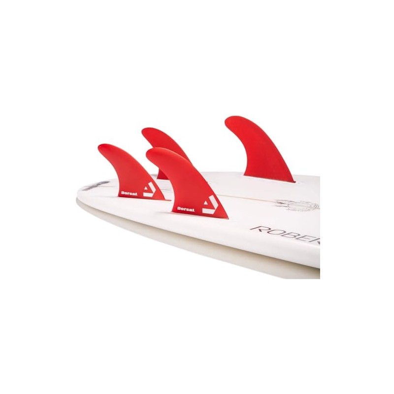 DORSAL Surfboard Fins Quad 4 Set Future Compatible Medium Red