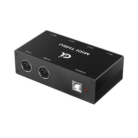 DigitalLife 1-In/5-Out 5-Pin DIN MIDI Thru/Splitter/Hub Box (Thru-5-B, Metal)