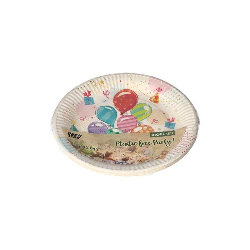 PAPSTAR Fete 88582 Paper Plates Round Diameter 23 cm Pack