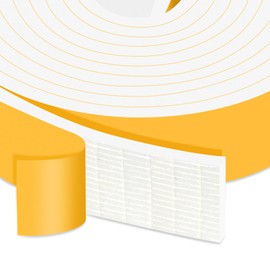 Trisiki Closed Cell Weather Stripping for Various Door Seal and Window Insulation, Foam Strips Self Adhesive, SoundProof Weatherproof AC Seal, Shock-Absorbing, Winterizing (3/4 in x 1/8 in x 13Ft)