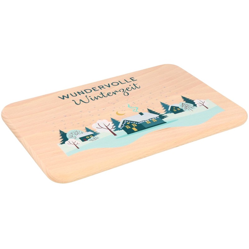 Spruchreif Breakfast board with colour print, Christmas gift idea, "Wunderbare