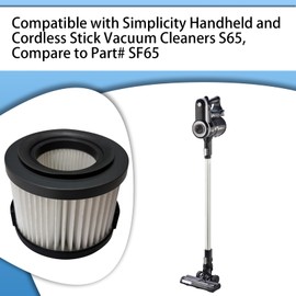 Aolleteau 4 Pack SF65 Replacement Filter Compatible with Simplicity Handheld and Cordless Stick Vacuum Cleaners S65