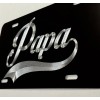 Diamond Etched Products Engraved Papa Grandpa Car Tag Diamond Etched