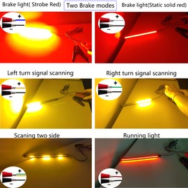 UWDESY Universal 8in Motorccycle LED Tail Light Strip Brake Stop Turn Signal Light License Plate Light for Scooters UTV ATV Golf Cart Motorcycles Harley Davidson Kawasaki Suzuki Ducati