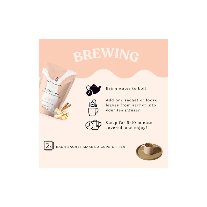 Autoimmuni-tea Té Orgánico De Cúrcuma Y Jengibre 15 Bolsitas