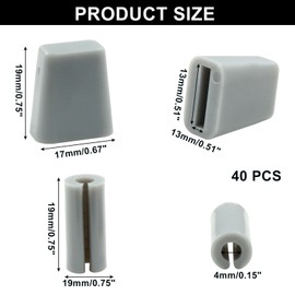 Murtenze 40PCS Gray Hard Rubber Feet for Sink, Grid Sink Protecter Rubber Wire Bumpers Kitchen Sink Wire Protective Rack Feet for Home Kitchen Sink Rack