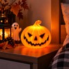 Halloween Pumpkin Lantern for Party Decor – Ghost Face Candle