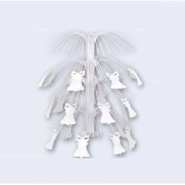 Beistle White Bell Cascade Centerpiece #50559w, 1/pk, Anniversary, Wedding, Christmas