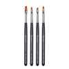 Donna Gel Nail Art Gel Brush 4-Piece Black Set DSGB-SA-BL