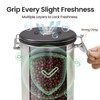 Veken Coffee Canister, 39OZ Large, Airtight Stainless Steel Food Storage