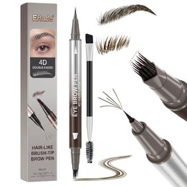 Erinde Lápiz Líquido para Cejas Doble Punta, Perfilado Preciso, 4                                                                                     