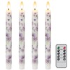 DRomance Flickering Flameless Taper Candles with Remote and Timer, 6
