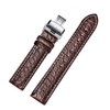Moran Genuine Leather Watch Band, Replacement Strap, D Buckle, For