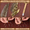 GrnVibe Quill Pen and Ink Set,Calligraphy Pen Set for beginners,Feather