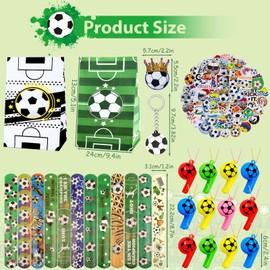 Luclay Pack of 110 Football Pinata Filling Toy, Snap Bracelet, Children's Stickers, Gift Bags, Party Bags, Children's Birthday Party Set, Party Gifts for Girls and Boys