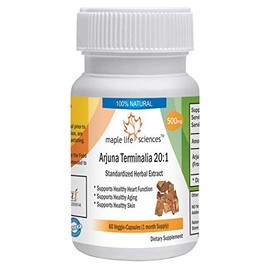 Arjuna Terminalia 20:1 Extract - 60 Vegan Capsules - 500mg