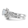 925 Sterling Silver Rhodium Plated CZ Cubic Zirconia Simulated Diamond