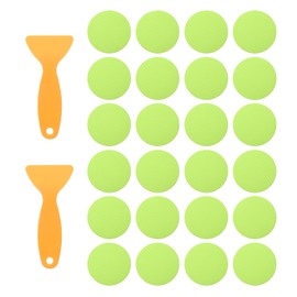 uxcell 24pcs Non-Slip Bathtub Stickers,PEVA Anti-Slip Shower Stickers Showers Treads Round Appliques with 2 Pcs Scraper for Bath Tub Shower Stairs, Green