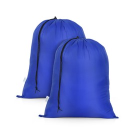 OTraki 2 Pack Small Laundry Bag 16x20 Inch Drawstring Laundry Wash Bag Dirty Clothes Laundry Sacks Organizer Machine Washable Delicate Bag for Travel Camp Blue