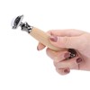 Men Shaving Razor with Wood Handle Portable Double Edge Razor