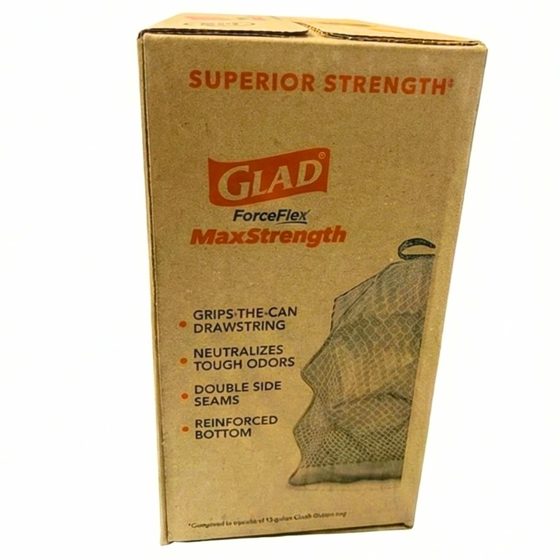 Glad ForceFlex MaxStrength Kitchen Drawstring Bags with Lemon Fresh Bleach
