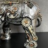 Darthome Steampunk Elephant Ornament Industrial Silver Resin Gothic African Animal