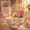 18oz Scented Candle Sand Wax, Sandalwood & Jasmine Scented Pearled