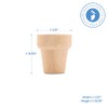 Small Wooden Flower Pot 1-9/16-inch x 1-1/2-inch, Pack of 24