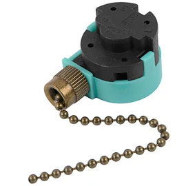 Ceiling Fan Switch ZE-268S6, Ceiling Fan Pull Switch, 4 Wire Fans Accessories Switch Compatible with Hunter Ceiling Fan Lights (Bronze Pull Chain)