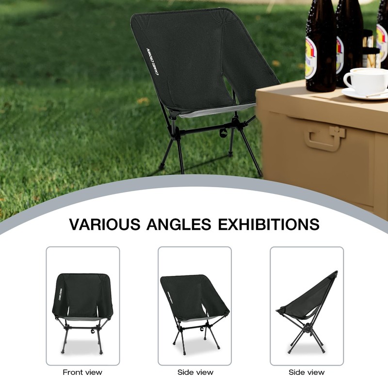 CAMEL CROWN Portable Camping Chair Folding Compact Lawn Lightweight Backpacking