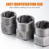 THINKWORK Bolt Extractor Kit, 13+1 Pieces Nut Extractor Socket Set,