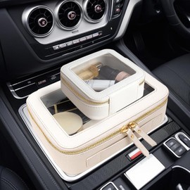 Bolsa de almacenamiento de maquillaje con estampado de, AA Fijación consistente con panel visible para fácil organización, conveniente para viajes de negocios y uso