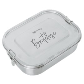 LAUBLUST Personalisierte Brotdose für Kinder mit Fächern aus Edelstahl - Niers, ca. 1400 ml Jausenbox | Lunchbox als Geschenk für Mädchen & Jungen - Bento Box für Schule und Kindergarten auslaufsicher