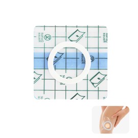 Transparent Waterproof Plasters with Ring, Fixation Without Active Substance, Sanfu Empty Plasters, Waterproof Bandage, Second Skin, Medical Tape, Empty Belly Button Plaster (50 Pieces x 5 x 5 cm)