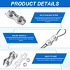 sourcing map M3 304 Stainless Steel Double Wire Rope Clips,