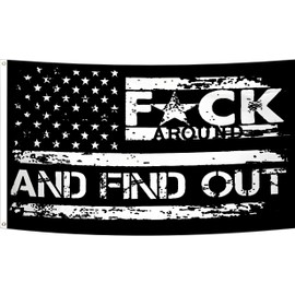 FAFO Flag 2x3FT Funny Dad Mom Flag GEN X 70s 80s Kids Fade Proof Vivid Color 100D Polyester with Brass Grommets For Indoor Outdoor (USA Black 3, 2x3)