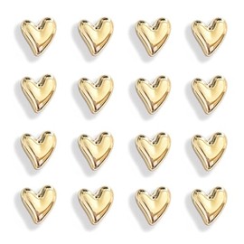 Janlifian 16PCS Gold Heart Fridge Magnets Small Cute Refrigerator Decorative Magnet Set Photos Pictures Notes Magnetic Stickers