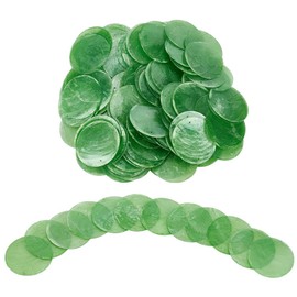 OLYCRAFT Pack of 120 Green Flat Round Shell Pieces 5 cm Natural Shells with 2 Holes Natural Capiz Shell Pendant for Shell Wind Chimes Curtains Lampshades Crafts
