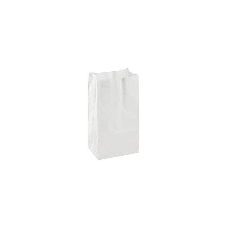 Concession Essentials - 4lb White Paper Bag - 125 Count