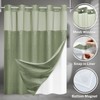 SORTTO No Hook Shower Curtain with Snap in Liner Set