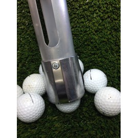 Real Feel Golf Mats Country Club Elite Commercial Shag Tube (1) Commercial Quality Golf Ball Shagger/Retriever Aluminum Metal with Stainless | Proud to Be Made in USA (No Cheap Plastic Import)