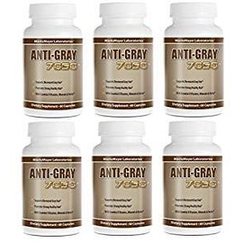 Anti-Gray Hair 7050 Helps Restore Natural Hair Color 60 Capsules Per Bottle 6 Bottles
