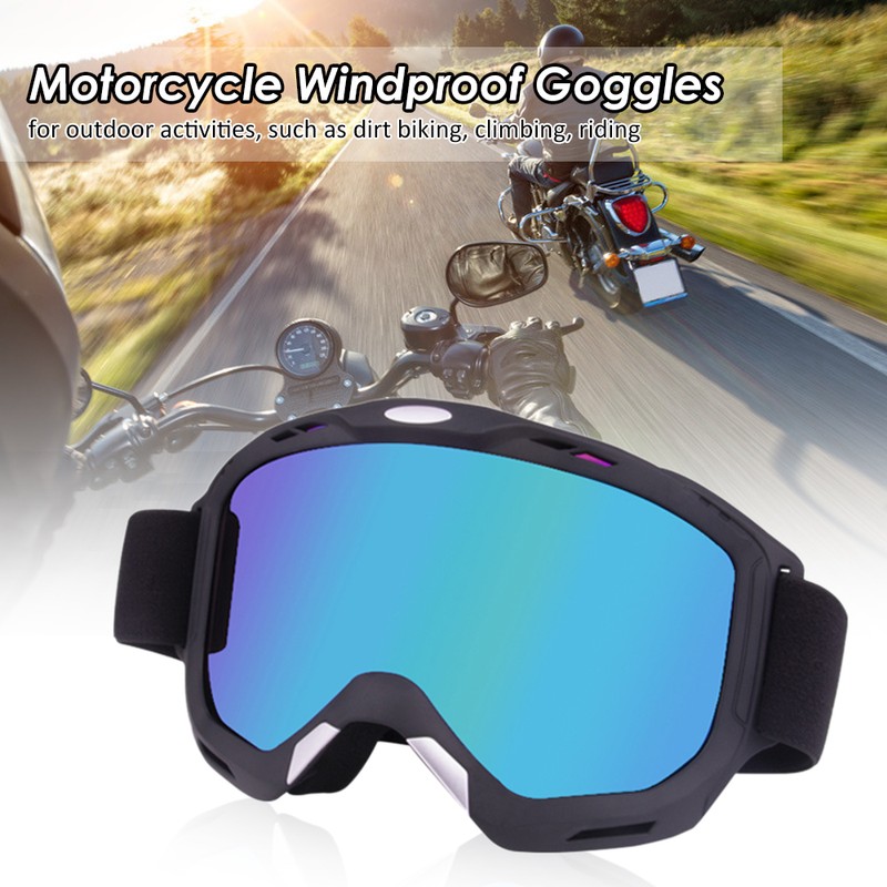 Motorcycle Padding Goggles Anti-UV Dustproof Windproof Riding Glasses Adjustable Eyewear